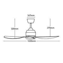 Mercator Lighting Lighting 48' Jota S DC Ceiling Fan Lights-For-You FC2118123WH