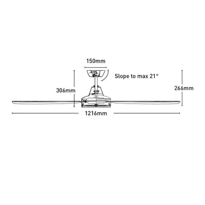 Mercator Lighting Lighting 48' Nemoi Lite DC Ceiling Fan Lights-For-You