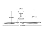 Mercator Lighting Lighting 52' Jota 4B DC Ceiling Fan Lights-For-You FC2118134WH