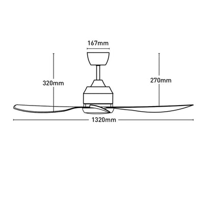 Mercator Lighting Lighting 52' Jota DC Ceiling Fan White Lights-For-You FC2118133WH
