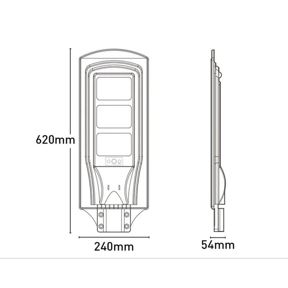 Mercator Lighting Lighting Epsilon II Solar Street Light 13w/15w in Black with Remote Lights-For-You