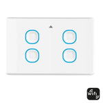 Mercator Lighting Lighting Touch Switches (Wi-Fi) 1/2/3/4 Gang in White Lights-For-You SSW04G-WIFI