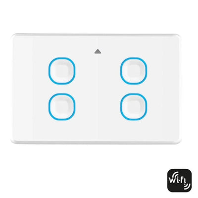 Mercator Lighting Lighting Touch Switches (Wi-Fi) 1/2/3/4 Gang in White Lights-For-You SSW04G-WIFI