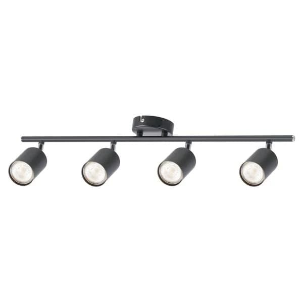 Mercator Lighting Spot Lights Travis 4Lt/3Lt Spotlight in Black Lights-For-You A10034BLK 9312699206818