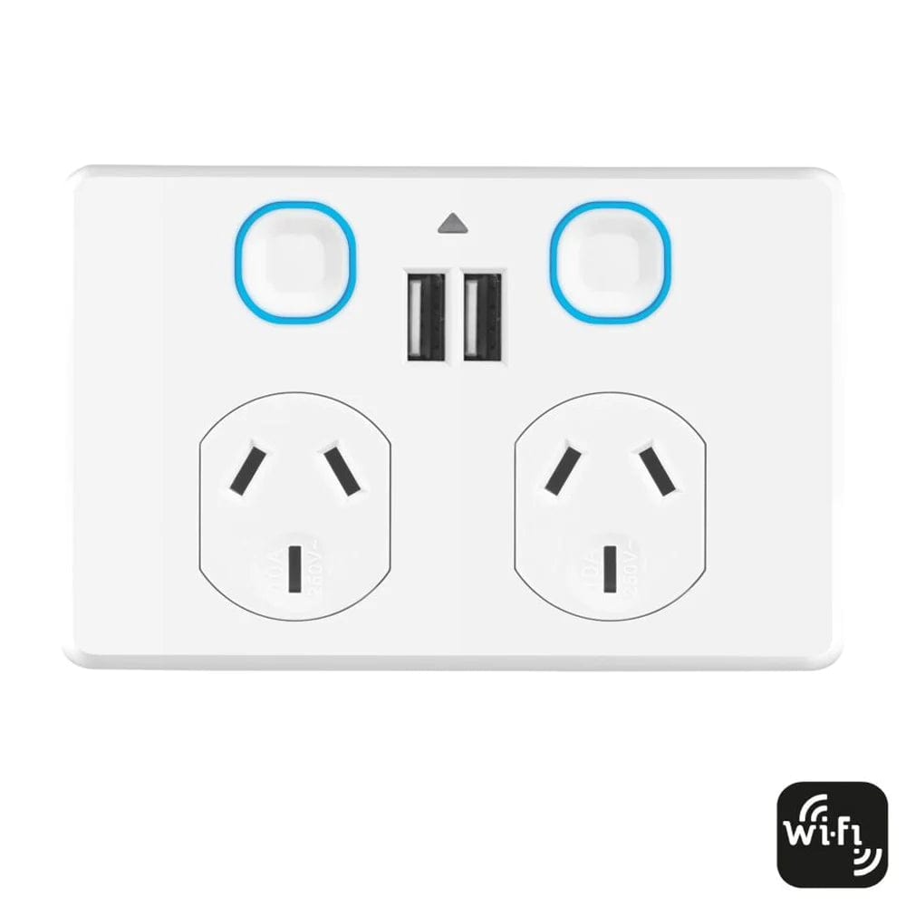 Power Point Switch (Wi-fi)Double/Quad in white