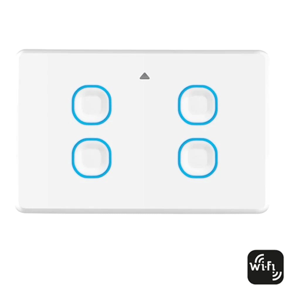 Mercator Lighting Switch White Touch Switches (Wi-fi) 1/2/3/4 Lights-For-You SSW02G-WIFI