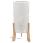 Mercator Lighting Table Lamps Eddie Industrial Mesh Table Lamp In White Lights-For-You A33511WHT 9312699159268