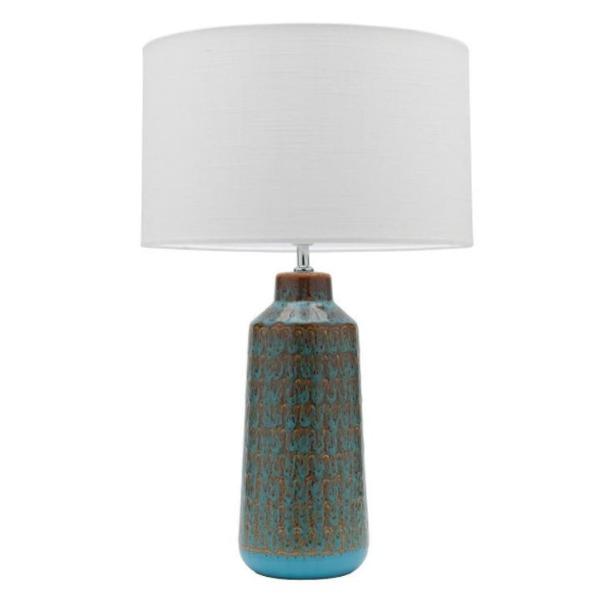 Mercator Lighting Table Lamps Farrow Table Lamp in Teal Ceramic Lights-For-You A57211 9312699159923