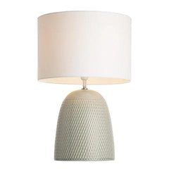 Mercator Lighting Table Lamps Grey Jordana Textured Ceramic Table Lamp in Blue Lights-For-You MTBL021GRY