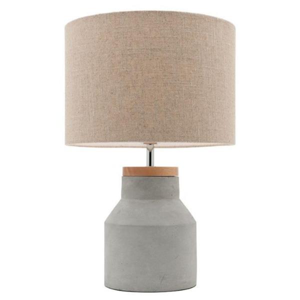 Mercator Lighting Table Lamps Moby Table Lamp 1Lt in Timber & Concrete Lights-For-You MG4061 9312699179891