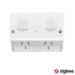 Mercator Lighting Wall Plate Outdoor Double Power Point Switch Lights-For-You SPP02GIP 9312699202179