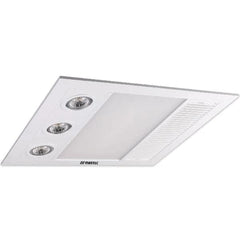 480m³/h Martec Linear MINI 3 in 1 Bathroom Heater / Exhaust Fan & LED Light in Silver / White