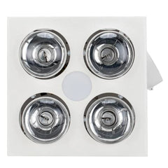 Mertec Lighting Exhaust Fans White 300m³/h Forme 4 LED 3 in1 Tricolour Bathroom Lights-For-You MBHF4LW