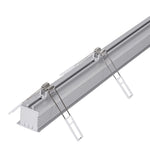 44mm x 40mm Silver Deep Square Recessed Winged Aluminium LED Profile Havit 