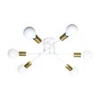 Muna.6 6 Light Close - To - Ceiling Black / Satin Barss - OL63296SB
