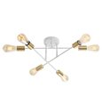 Muna.6 6 Light Close - To - Ceiling Black / Satin Barss - OL63296SB