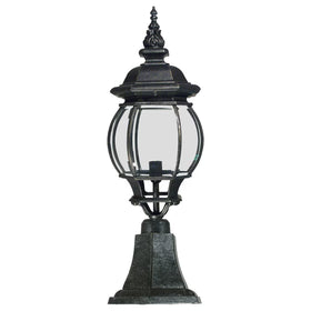 Flinders Medium IP44 Outdoor Pillar Mount Antique Black