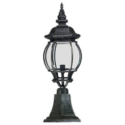 Flinders Medium IP44 Outdoor Pillar Mount Antique Black
