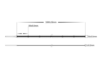 IP20 24v DC 3000K CSP Dotless LED Strip