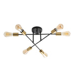 Muna.6 6 Light Close - To - Ceiling Black / Satin Barss - OL63296SB