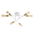 Muna.6 6 Light Close - To - Ceiling Black / Satin Barss - OL63296SB