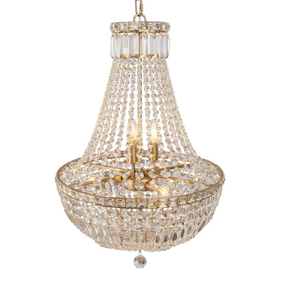 Classique Basket Chandelier 5Lt/6Lt/18Lt/27Lt in Chrome or Satin Brass