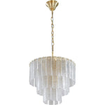 Alara Small 40cm 3 Tier 5 Light Chandelier Satin Brass