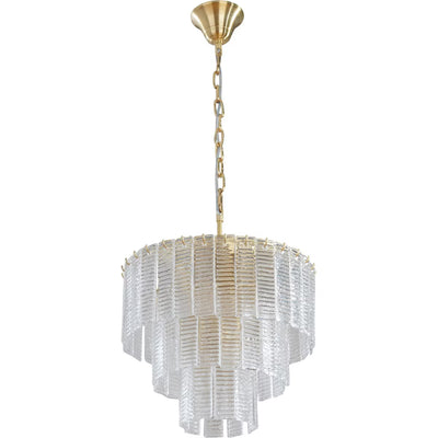 Alara Small 40cm 3 Tier 5 Light Chandelier Satin Brass