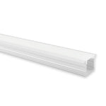 27mm x 7mm 2 Metre Silver Shallow Square Aluminium LED Profile 2m in Silver Havi