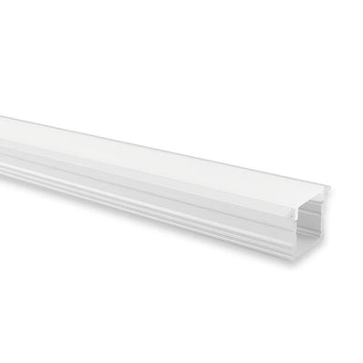 27mm x 7mm 2 Metre Silver Shallow Square Aluminium LED Profile 2m in Silver Havi