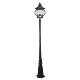 Flinders Large IP44 Standard Outdoor Garden Post Light Antique Black