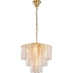 Alara Small 40cm 3 Tier 5 Light Chandelier Satin Brass