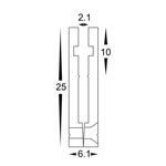 6mm x 25mm Silver Side Mount Aluminium LED Profile Havit Lighting - HV9694-0625