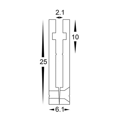 6mm x 25mm Silver Side Mount Aluminium LED Profile Havit Lighting - HV9694-0625