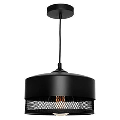 Black Industrial Mesh Pendant Light