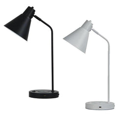 Oriel Lighting Desk Lamps Targa Desk Lamp With USB & Wireless Charging Lights-For-You