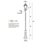 Oriel Lighting Exterior Posts Oriel Albion Post Traditional Outdoor Lights-For-You OL7386BK