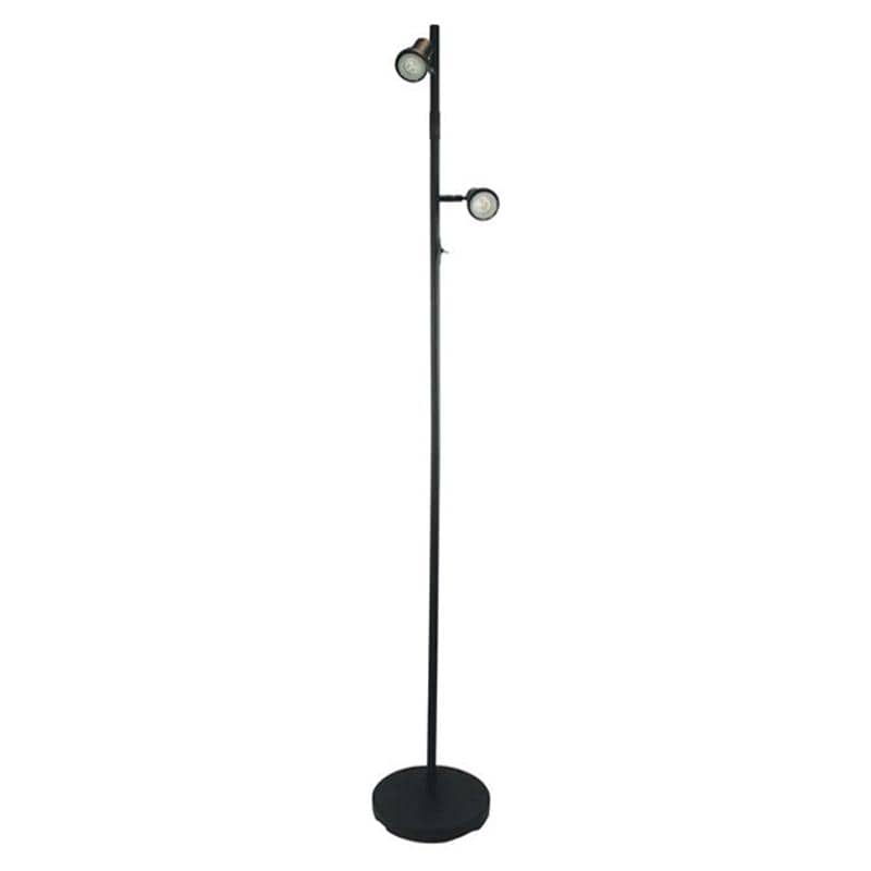 Oriel Lighting Floor Lamps Daxam Floor Lamp Twin LED Lights-For-You SL98592BK 9324879213592