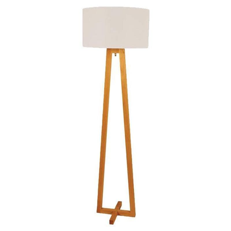 Oriel Lighting Floor Lamps Edra Scandi Wooden Floor Lamp Lights-For-You OL93533WH 9324879218498