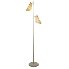 Oriel Lighting Floor Lamps Matt White Malta Floor Lamp 2Lt Lights-For-You SL98843WH