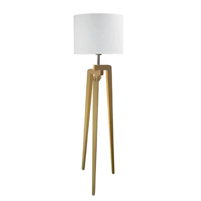 Oriel Lighting Floor Lamps Oriel Lund Scandi Timber Tripod Lights-For-You OL93523WH