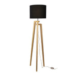 Oriel Lighting Floor Lamps Oriel Lund Scandi Timber Tripod Lights-For-You OL93525BK
