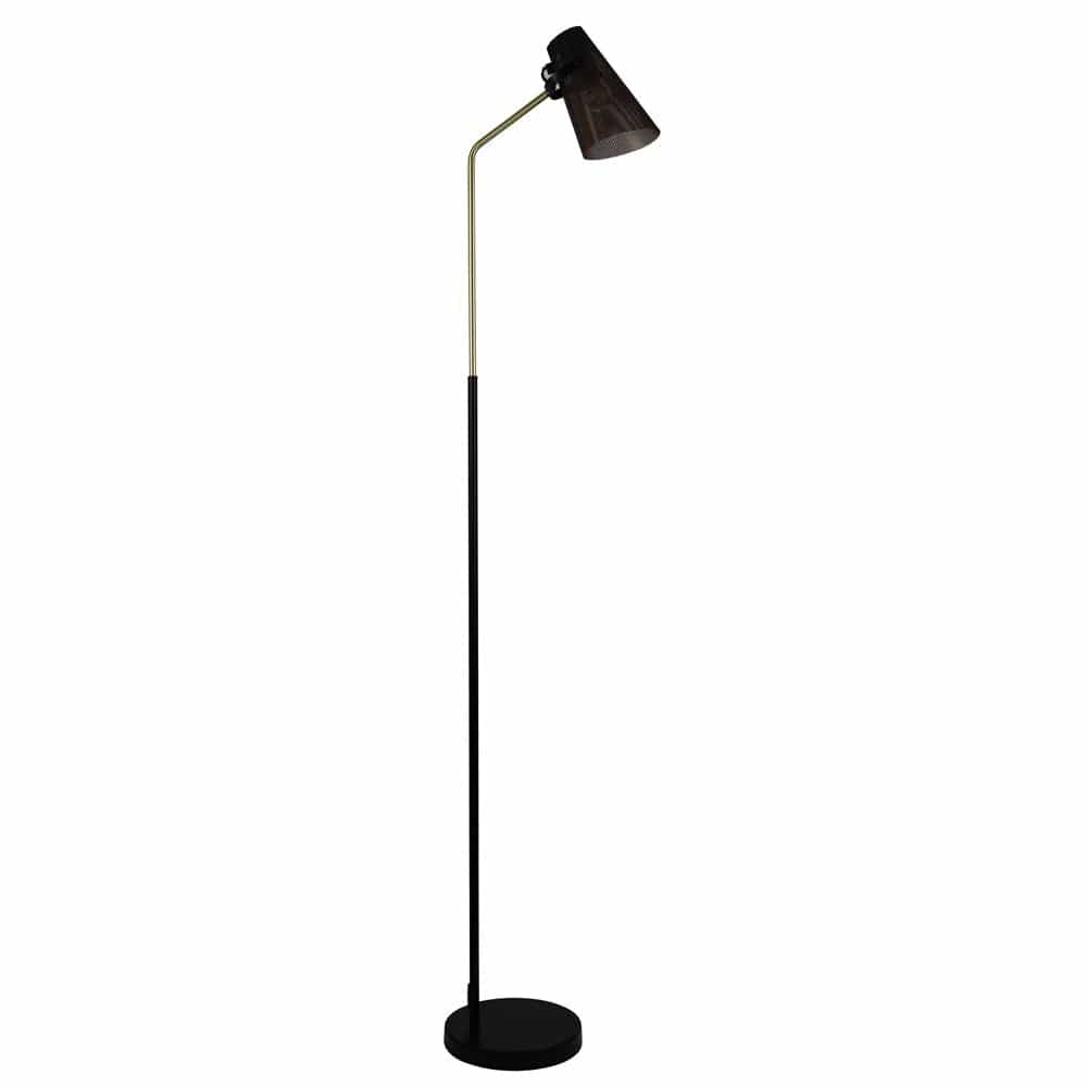 Oriel Lighting Floor Lamps Black & Brass Perfo Floor Lamp in Black & Brass Lights-For-You SL98833AB