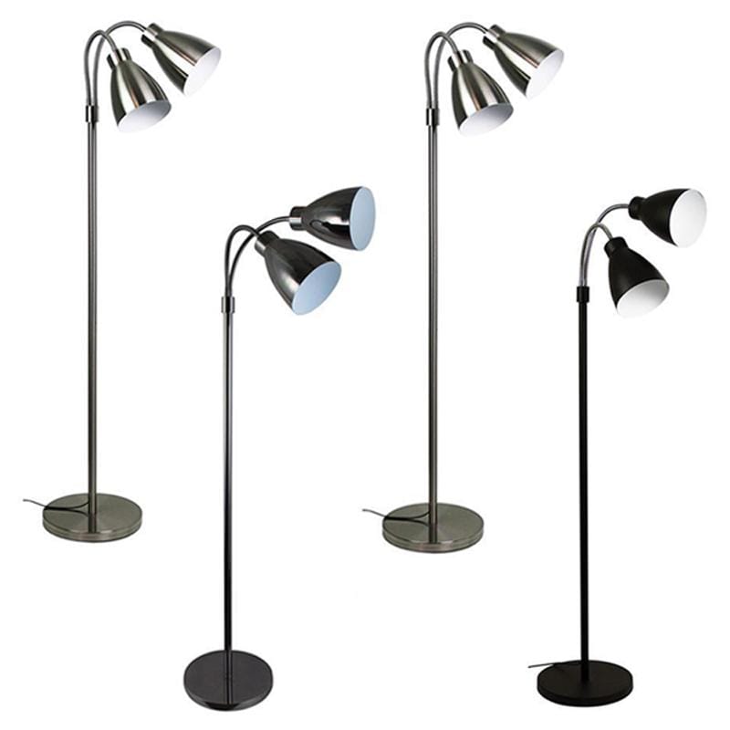 Oriel Lighting Floor Lamps Retro Twin Floor Lamp Lights-For-You