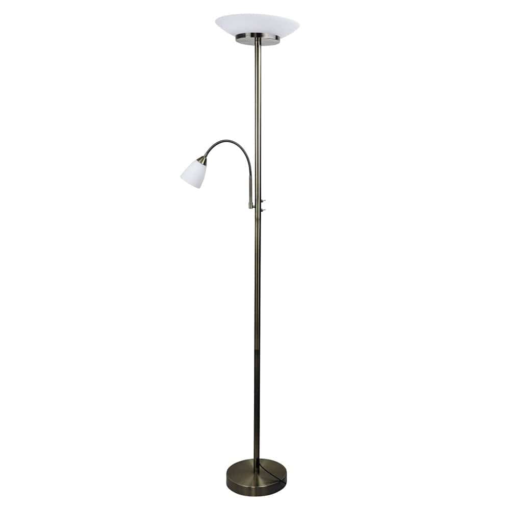 Oriel Lighting Floor Lamps Brushed Chrome Siena LED Floor Lamp Lights-For-You SL98599BC