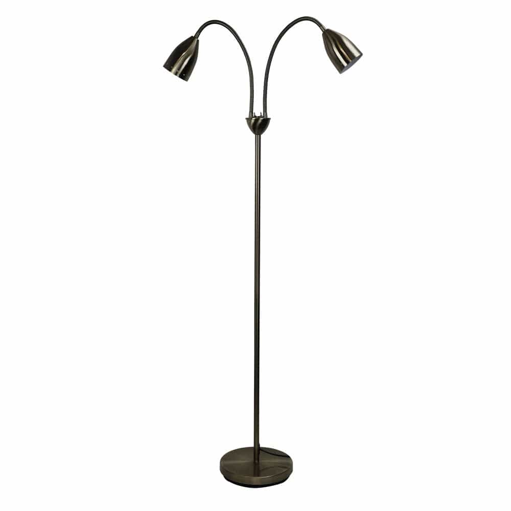 Oriel Lighting Floor Lamps Stan Twin Floor Lamp Lights-For-You SL98822AB 9324879221511