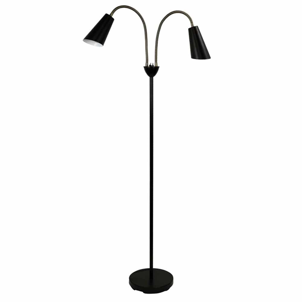 Oriel Lighting Floor Lamps Walt Twin Floor Lamp Lights-For-You SL98812AB 9324879221498