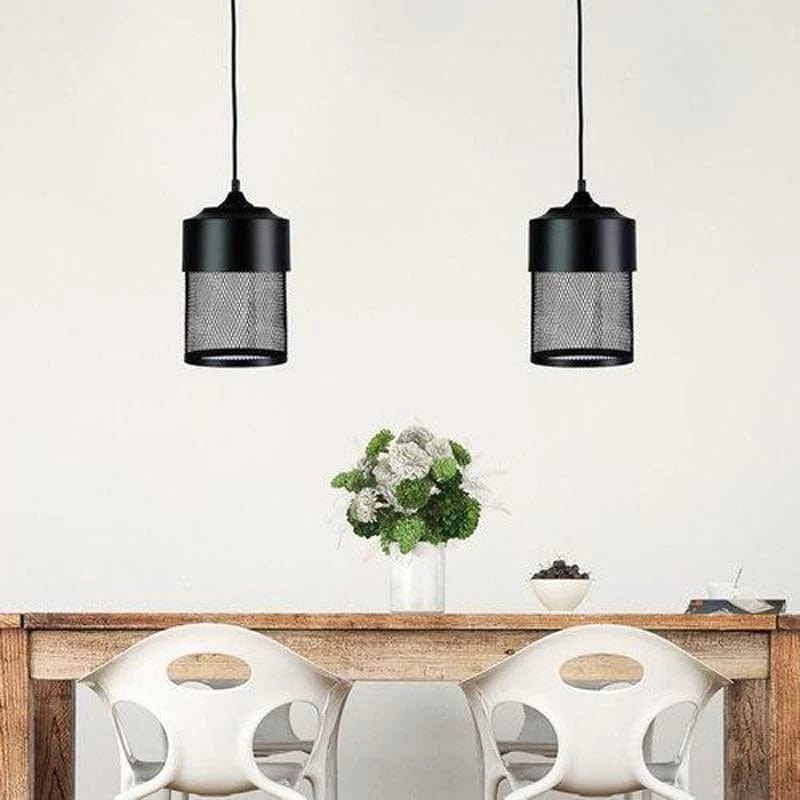 Oriel Lighting Indoor Pendants Black Mesh Industrial Pendant Light Lights-For-You OL63251BK 9324879205573