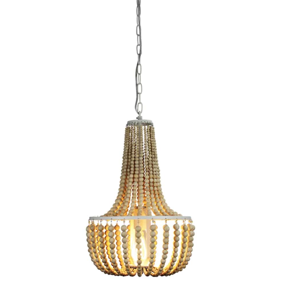 Oriel Lighting Indoor Pendants Cascara Bead Pendant Light 1Lt in Natural Lights-For-You OL64353/1NAT 9324879220170