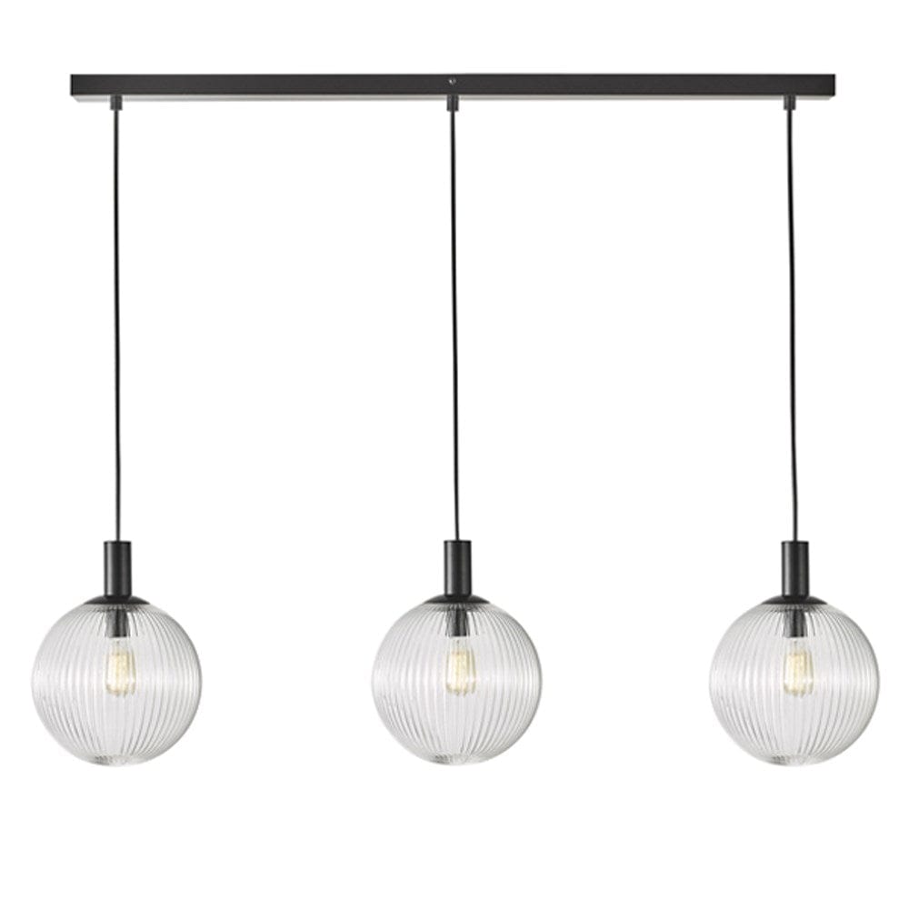 Oriel Lighting Indoor Pendants Black/Clear Legarno Pendant Light 3Lt Lights-For-You SL63723CL